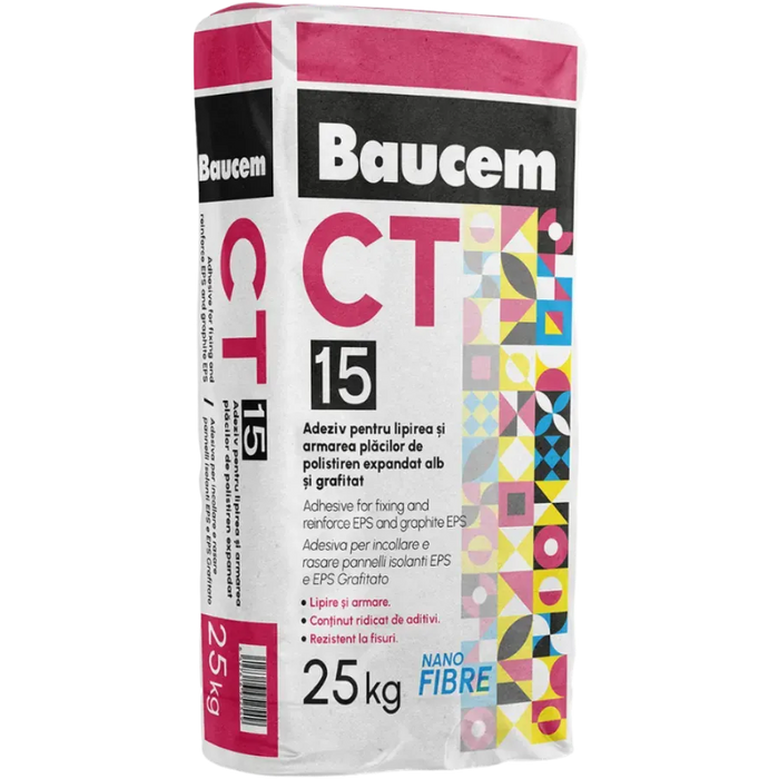 BAUCEM CT15 ADEZIV PENTRU POLISTIREN GRAFITAT 25KG