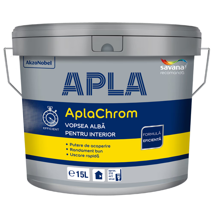 APLACHROM VOPSEA LAVABILĂ ALBĂ PENTRU INTERIOR - APLA