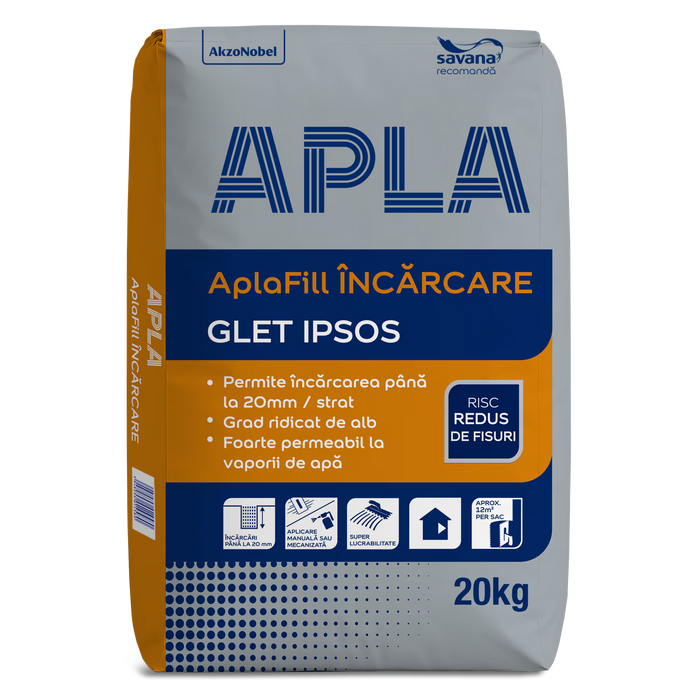 APLAFILL ÎNCĂRCARE GLET DE ÎNCĂRCARE PE BAZĂ DE IPSOS - APLA 25KG