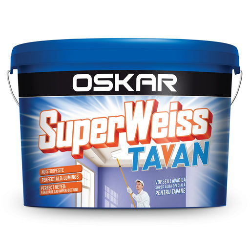 Oskar SuperWeiss Tavan Vopsea lavabila super alba speciala pentru tavane