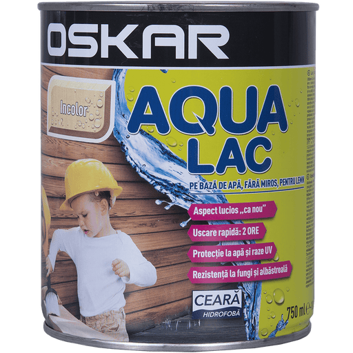 Oskar Aqua Lac Lac colorat pe baza de apa pentru lemn