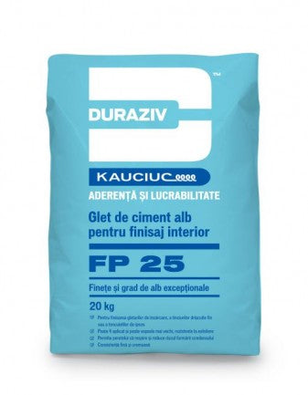 DURAZIV FP 25 Glet de finisare pe bază de ciment alb, aditivat cu Kauciuc®