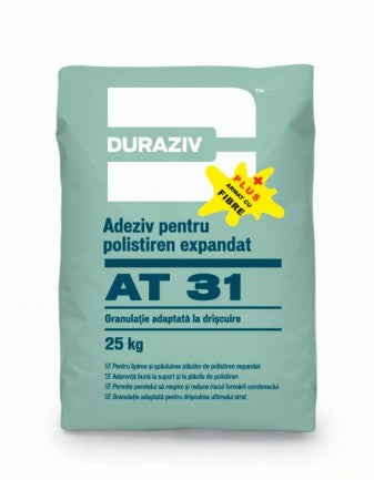 DURAZIV AT 31 PLUS Adeziv și masă de şpaclu pentru polistiren expandat cu fibre de armare