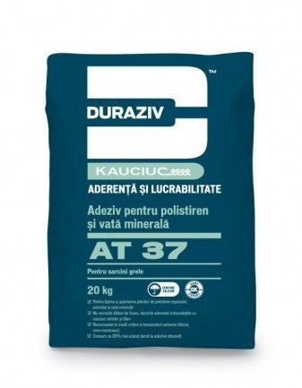 DURAZIV AT 37 Adeziv pentru polistiren și vată minerală, pentru sarcini grele, aditivat cu Kauciuc®