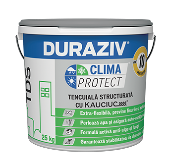 DURAZIV Clima Protect® cu Kauciuc® TENCUIALĂ DECORATIVĂ STRUCTURATĂ TDS