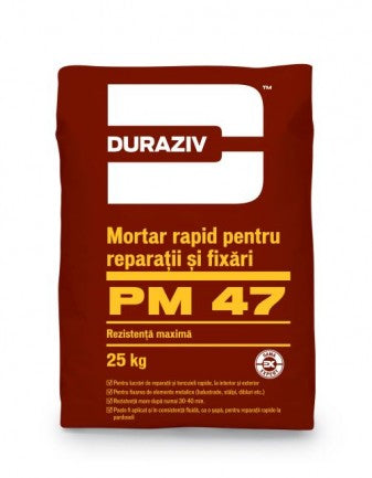DURAZIV PM 47 Mortar rapid pentru reparații și fixări