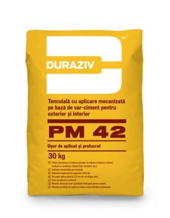 DURAZIV PM 42 Tencuială pe bază de var-ciment