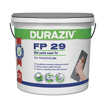 DURAZIV FP29 - Glet pastă super-fin, aditivat cu Kauciuc